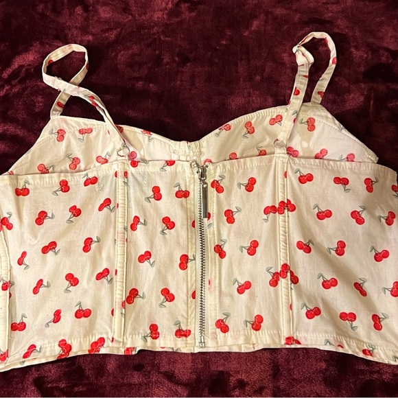 Say What? Cherry Patterned Bustier - Picture 2 of 3